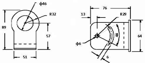 Dimensions of laser infrared temperature sensor