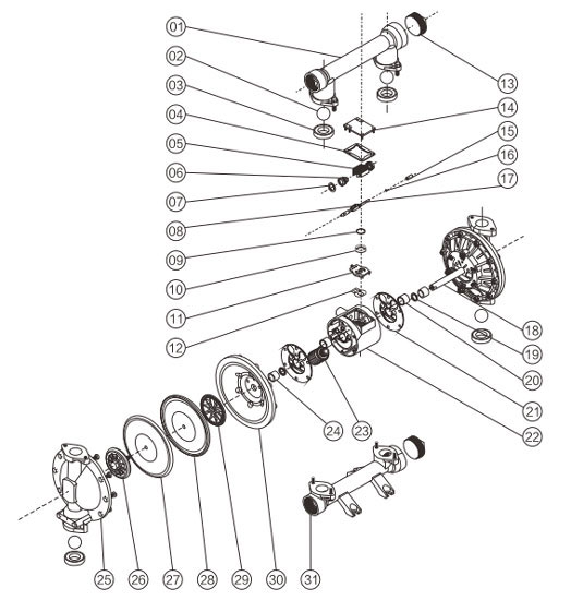 Details of 2 inch Air Operated Double Diaphragm Pump