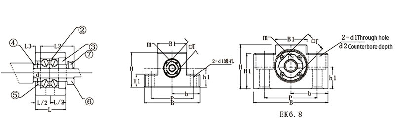 Ball screw bearing 20mm dimension