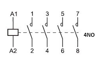 4NO contact type diagram