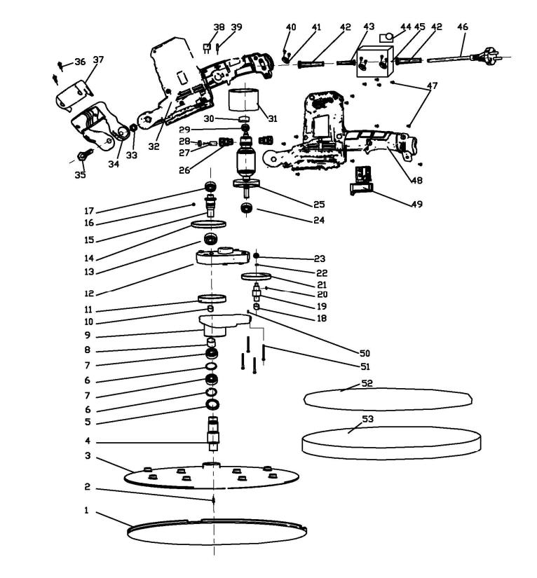 Wet/Drywall/Floor Sander Part Exploded View