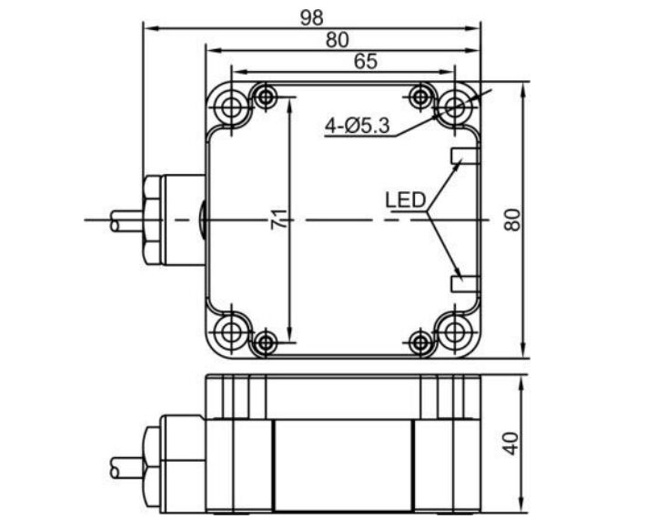 Dimension of proximity sensor of LE80XZ terminal connection