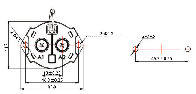 high voltage 50a dc contactor dimension 2