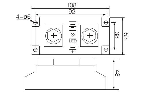 350A Industrial Solid State Relay Dimension