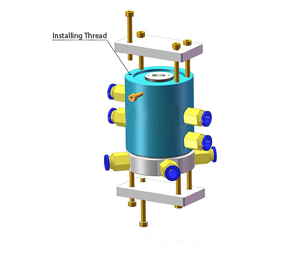 1-Passage Pneumatic Electrical Rotary Joint Installation Diagram