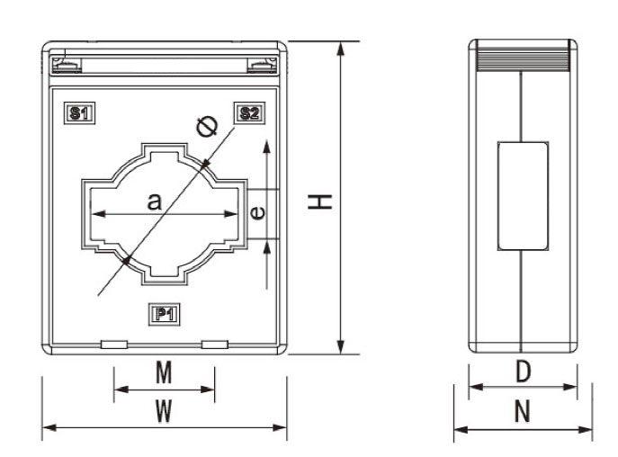 Current transformer dimension