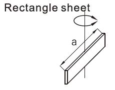 Rectangle sheet of pneumatic rotary actuator 2