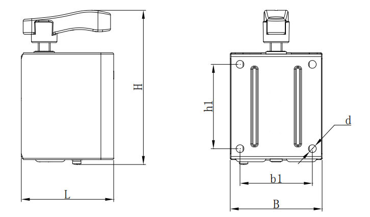 Dimension of forward and reverse switch