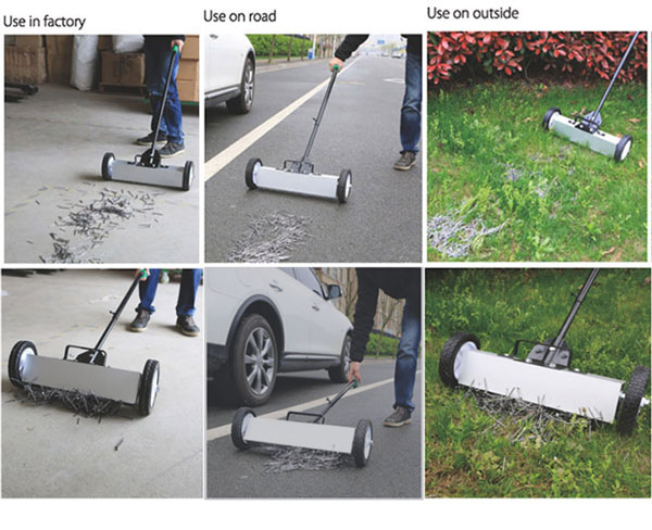 Magnetic nail sweepers applications