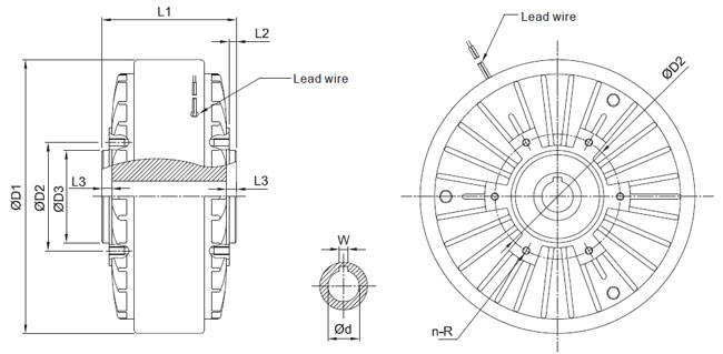 High quality magnetic particle brake dimension