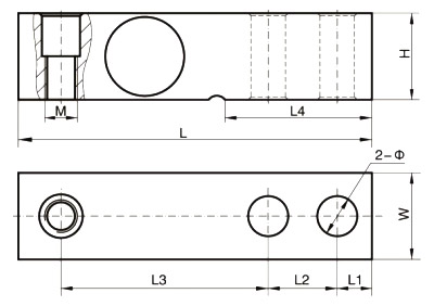 Shear beam load cell 50kg to 20 ton dimension