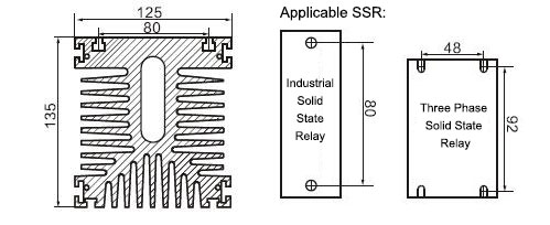 Solid State Relay Heat Sink Dimension