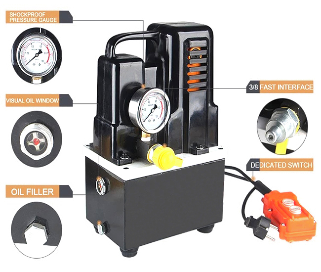 Structure of 1200w electric hydraulic pump