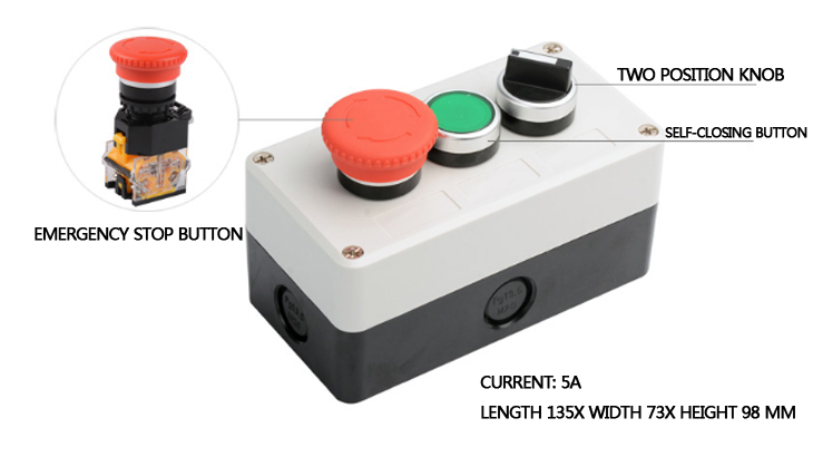 emergency push button switch structure