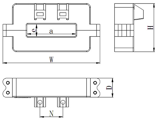 400A/2000A/8000A/10000A to 20000A AC current sensor dimension