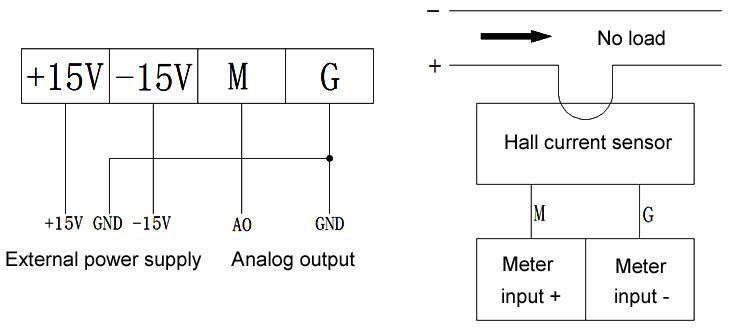 Hall effect current sensor 400A/500A/2000A/5000A to 20000A wiring diagram