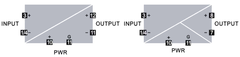 Isolated DC voltage sensor for ripple voltage 10mV to 1000V wiring