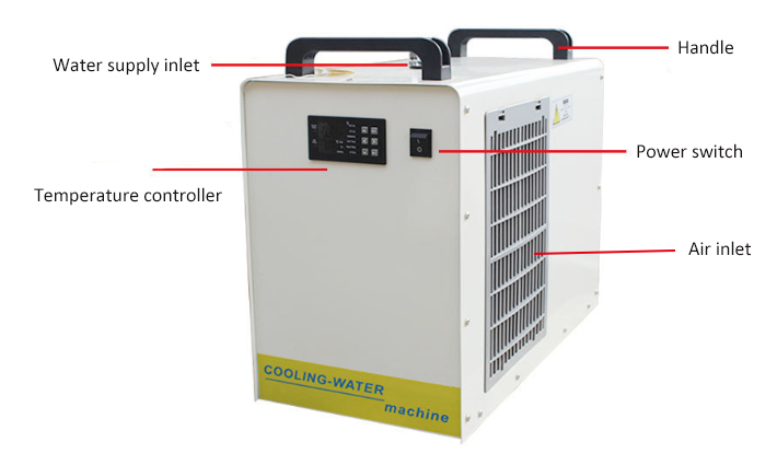 1/2 ton water chiller back side detail features