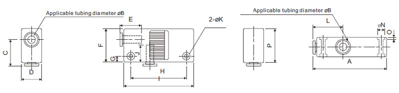 Dimensions of Venturi Vacuum Generator