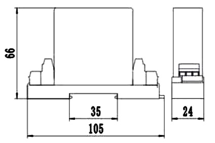 Voltage sensor for DC bidirectional voltage 50mV to 1000V dimension