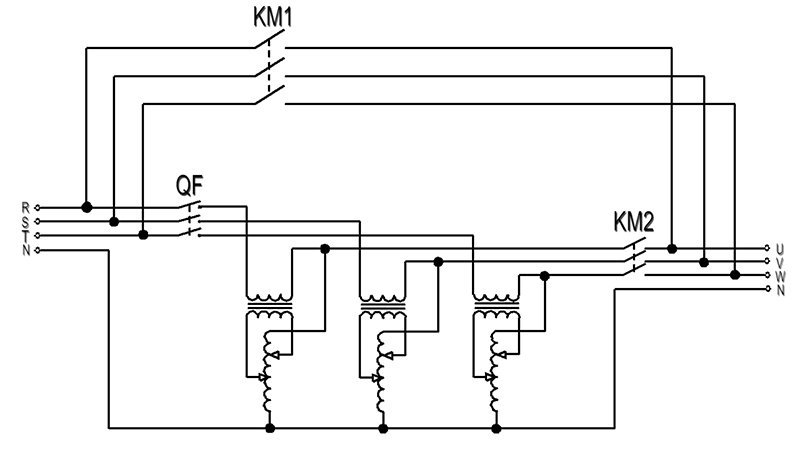 three phase voltage stabilizer schematic diagram