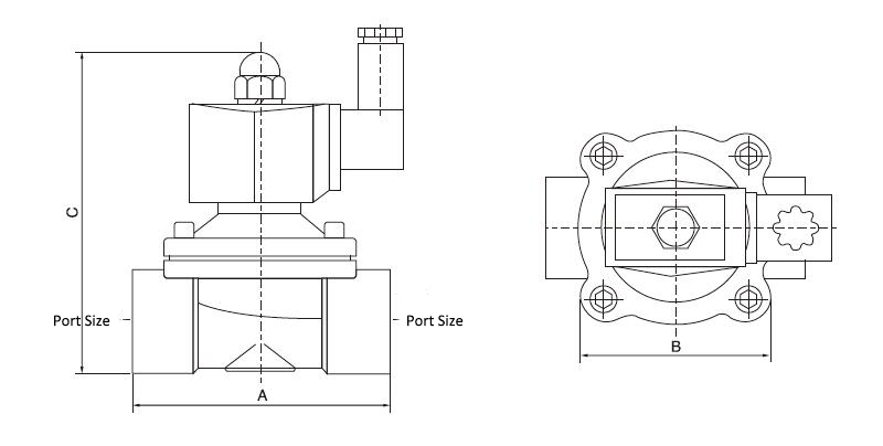 2-way nc stainless steel solenoid valve