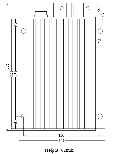 BLDC motor controller dimesion