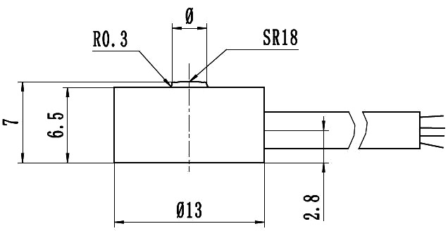 Miniature compression load cell 5kg/10kg/30kg/50kg/100kg dimension