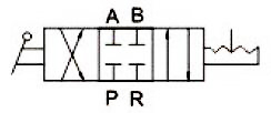 Wiring Diagram of 4 Way 3 Position Pneumatic Hand Lever Valve