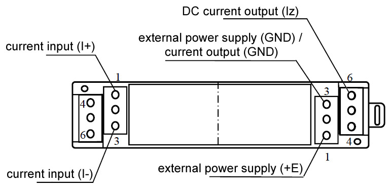 Current sensor AC/DC 0.1mA to 5A 4-20mA/0-20mA wiring diagram