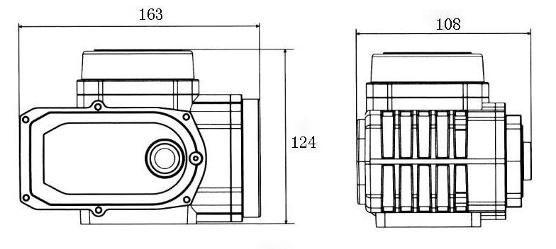 50Nm electric valve actuator dimensions