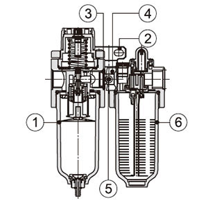 Details of 1/4 inch Air Filter Regulator