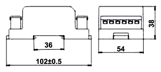 3 phase AC voltage sensor for 100V to 300V dimension