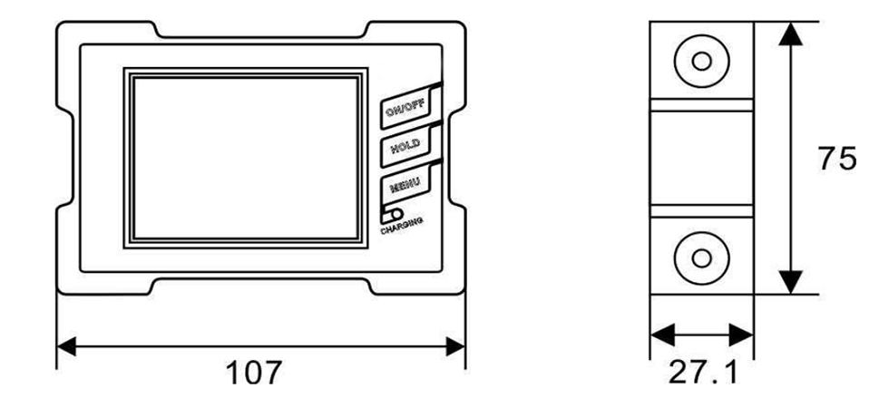 Dimension of digital inclinometer DMI810