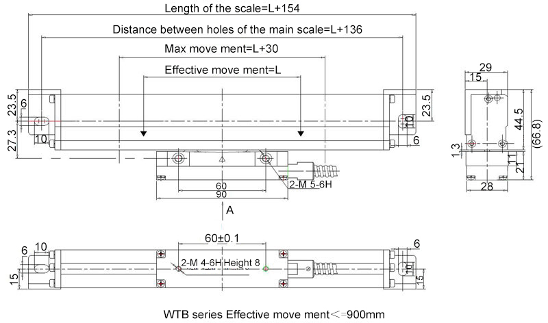 linear scale WTB dimension