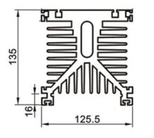 SSR 150Amp heat sink dimension