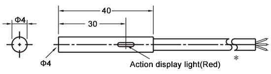 Proximity sensor inductive 4 mm dimensional drawing