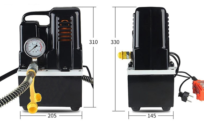 1200w electric hydraulic pump dimension