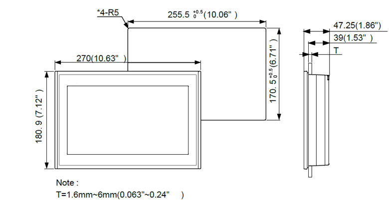 CHN-DOP-110WS dimension