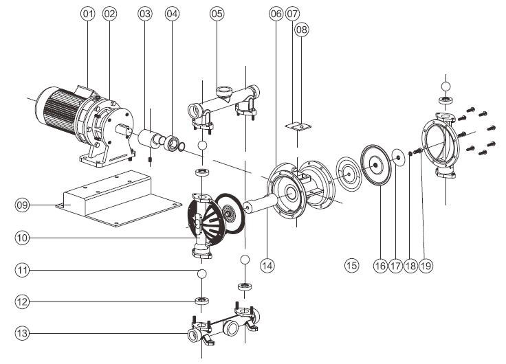 Details of Electric Operated Double Diaphragm Pump with Motor