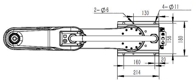 700mm arm length scara robot dimension