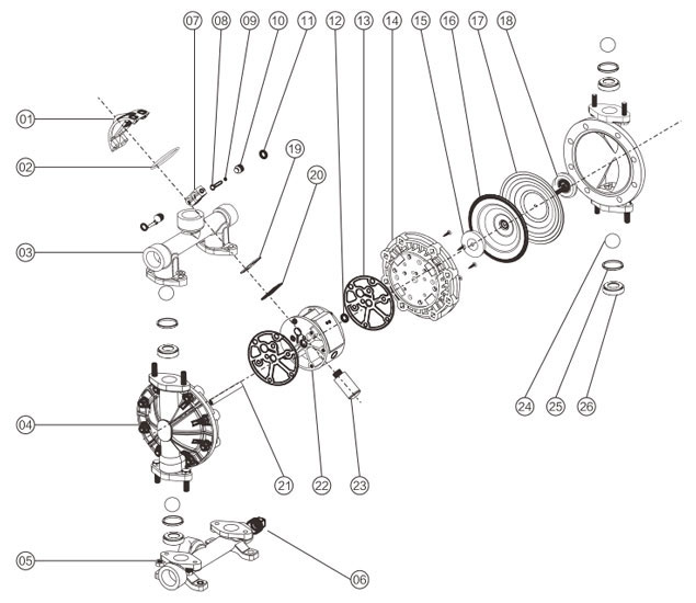 Details of 1 inch Air Operated Diaphragm Pump