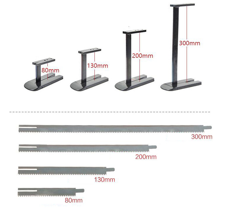 Electric foam rubber cutter saw blades