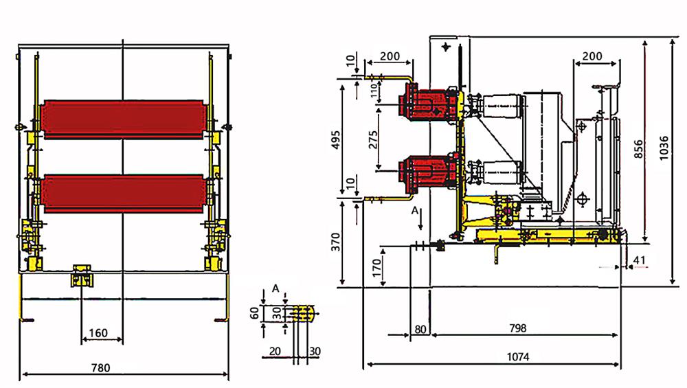 Vacuum circuit breaker inside construction