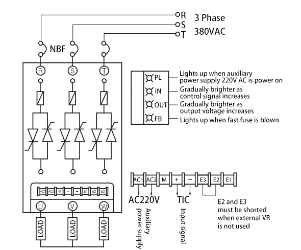 Wiring Diagram of Thyristor Power Regulator