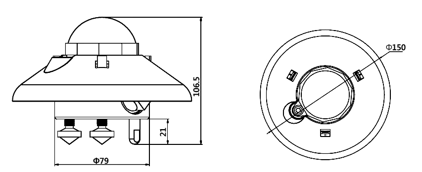 Pyranometer sensor dimension