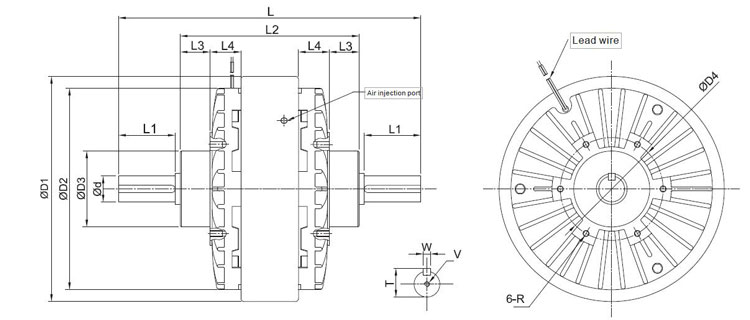 Magnetic particle clutch dimension