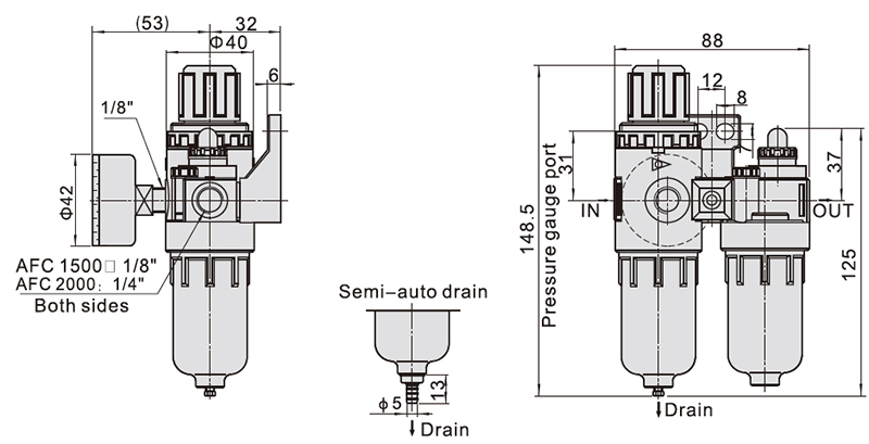 air filter with regular trap