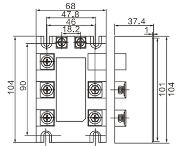 Dimension Drawing of Voltage Regulator Module Enhanced Type