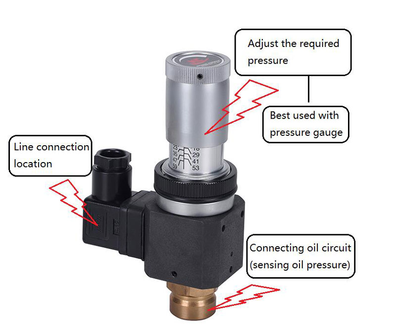 Pressure switch installation